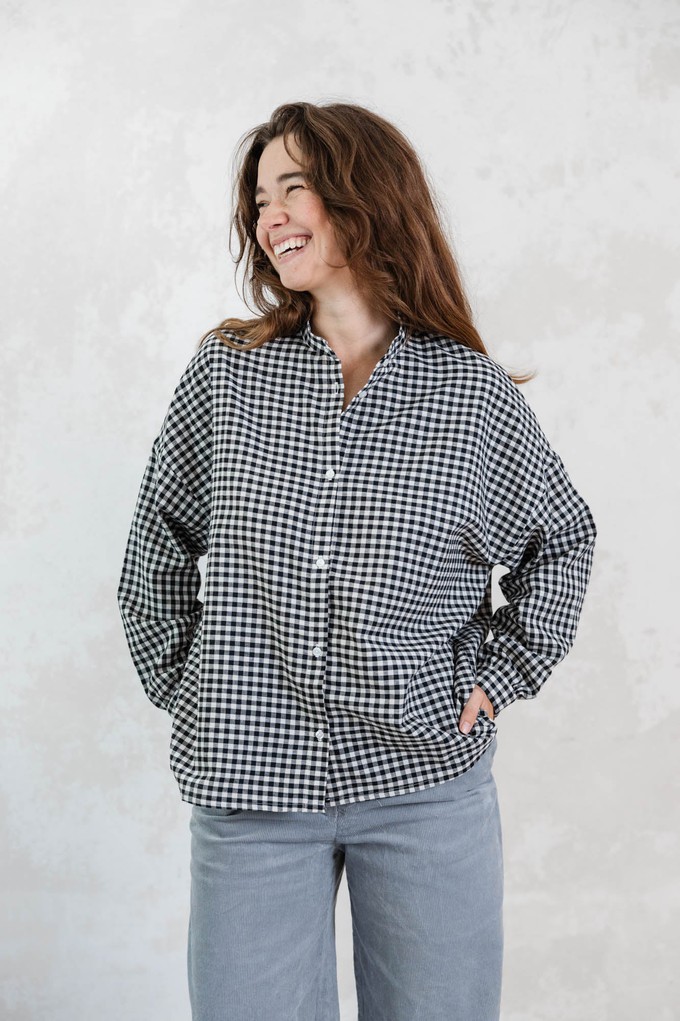 Bio-Baumwoll Bluse Hawali Kariert from Jyoti - Fair Works Bio-Baumwoll Bluse Hawali Kariert from Jyoti - Fair Works