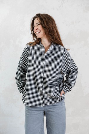 Bio-Baumwoll Bluse Hawali Kariert from Jyoti - Fair Works Bio-Baumwoll Bluse Hawali Kariert from Jyoti - Fair Works