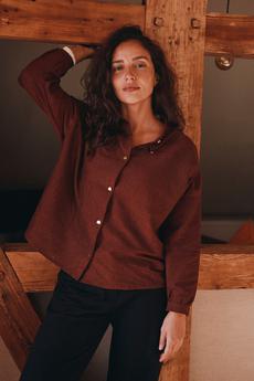 Bio-Baumwoll Bluse Hawali Rum-Rosine via Jyoti - Fair Works