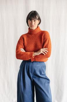 Baby-Alpaka Turtleneck Strickpullover Sabeti Rost via Jyoti - Fair Works