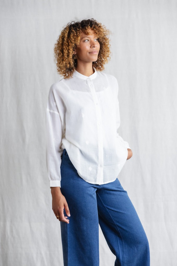 Bio-Baumwoll Bluse Hawali Bhuti from Jyoti - Fair Works