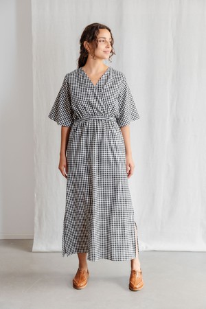 Bio-Baumwoll Kleid Vaasi Kariert from Jyoti - Fair Works