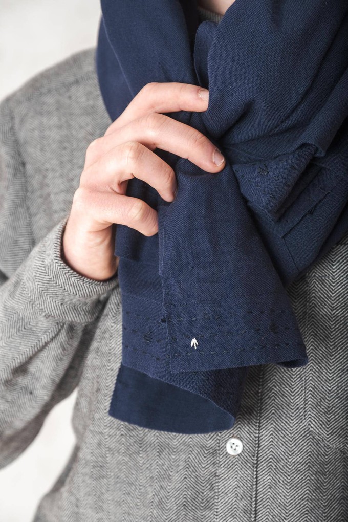 Baumwoll Schal Sanavi Nachtblau from Jyoti - Fair Works