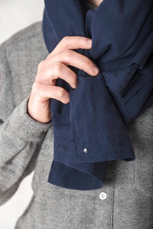 Baumwoll Schal Sanavi Nachtblau from Jyoti - Fair Works