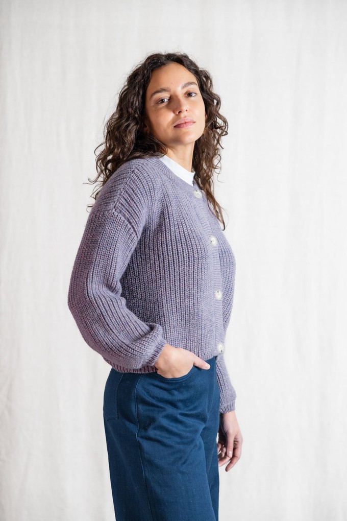 Baby-Alpaka Strickcardigan Betana Lila from Jyoti - Fair Works Baby-Alpaka Strickcardigan Betana Lila from Jyoti - Fair Works
