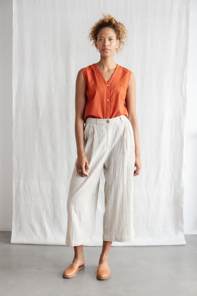 Baumwoll Culotte Awasi Grau-Weiß from Jyoti - Fair Works