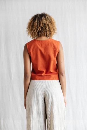 Bio-Baumwoll Top Chatania Terracotta from Jyoti - Fair Works