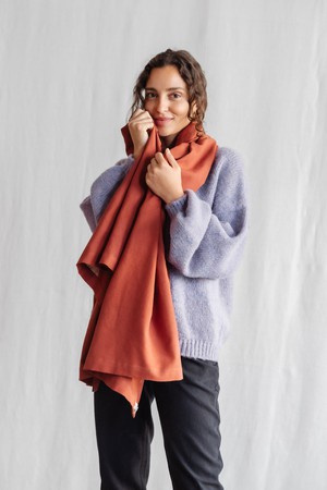 Baumwoll Schal Sanavi Mahagoni from Jyoti - Fair Works