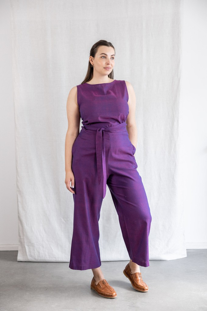 Bio-Baumwoll Jumpsuit Anusha Brombeer from Jyoti - Fair Works