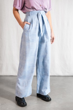 Baumwoll Highwaist Hose Hamina Hellblau from Jyoti - Fair Works