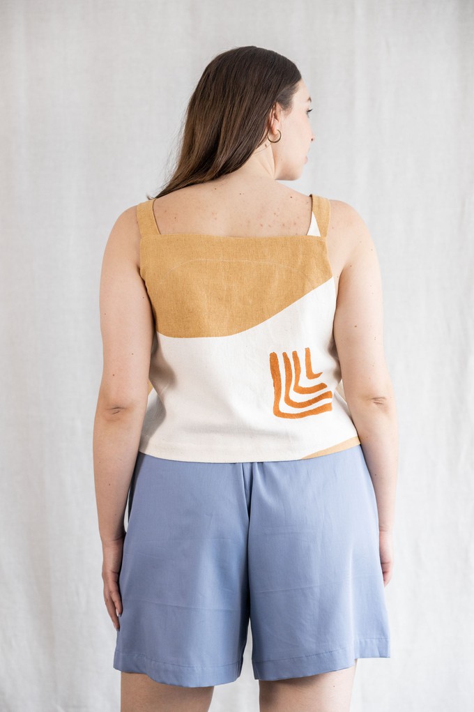 Bio-Baumwoll Shorts Sitaar Satinblau from Jyoti - Fair Works