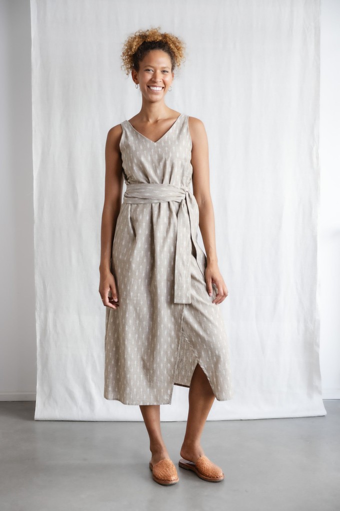 Bio-Baumwoll Kleid Agnila Ikat from Jyoti - Fair Works