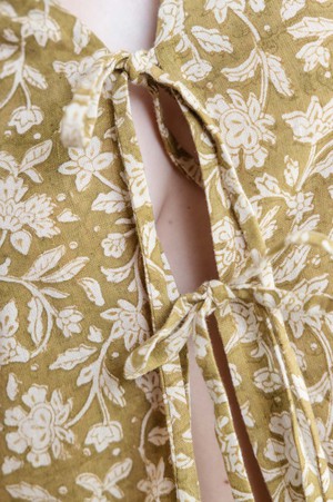 Hanf/ Tencel Bluse Kalira Blockprint from Jyoti - Fair Works