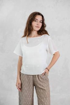 Bio-Baumwoll Shirt Sarala Bhuti via Jyoti - Fair Works