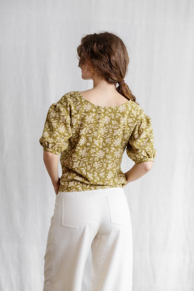 Hanf/ Tencel Bluse Kalira Blockprint from Jyoti - Fair Works