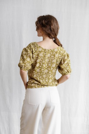 Hanf/ Tencel Bluse Kalira Blockprint from Jyoti - Fair Works
