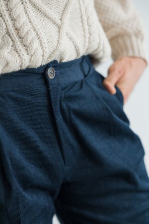 Bio-Baumwollcord Hose Sameer Nachtblau from Jyoti - Fair Works