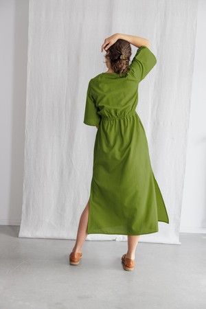 Bio-Baumwoll Kleid Vasi Basilikum from Jyoti - Fair Works