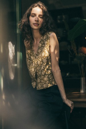 Hanf/ Tencel Top Chatania Blockprint from Jyoti - Fair Works