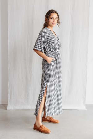 Bio-Baumwoll Kleid Vasi Kariert from Jyoti - Fair Works