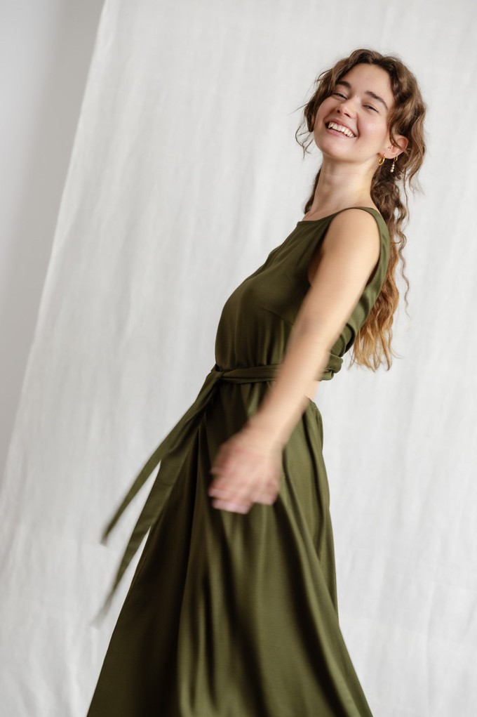 Modal Kleid Khushi Khaki from Jyoti - Fair Works