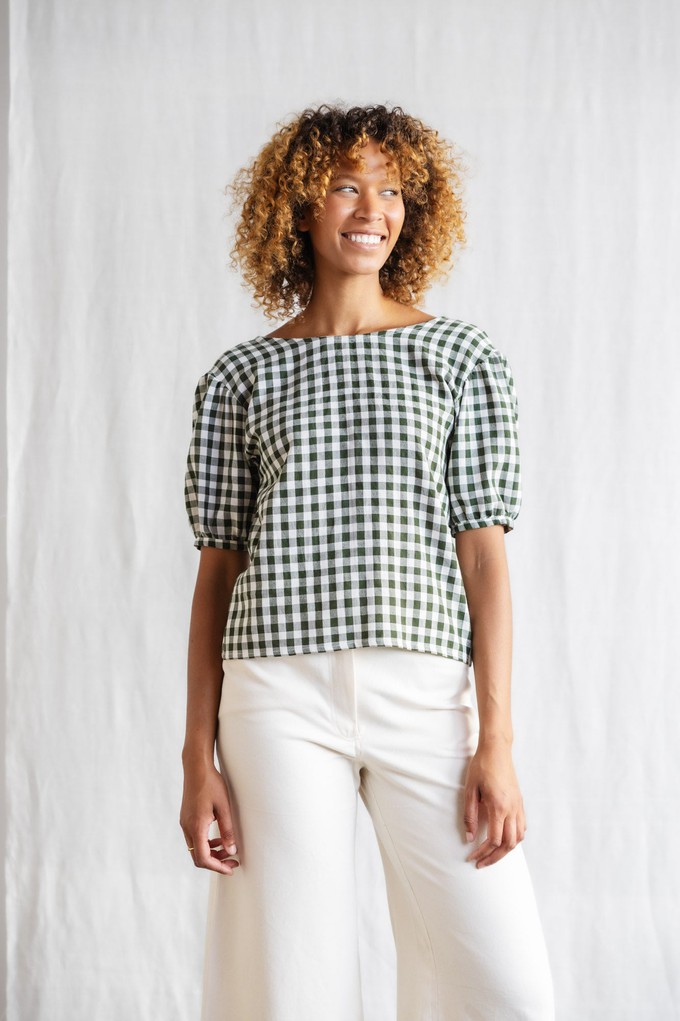 Bio-Baumwoll Bluse Kalira Checks from Jyoti - Fair Works