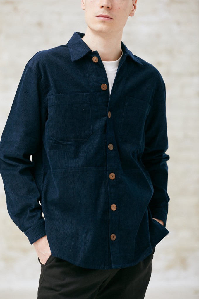 Bio-Baumwollcord Shacket Kalagi Nachtblau from Jyoti - Fair Works