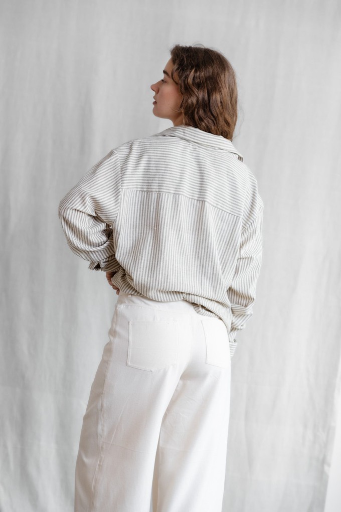 Baumwoll Hemd Himat Grau-Weiß from Jyoti - Fair Works