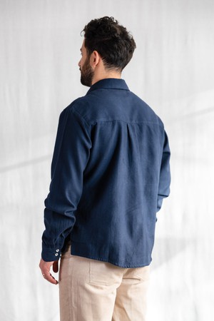 Bio-Baumwoll Flanellhemd Nakshita Grau-Blau from Jyoti - Fair Works