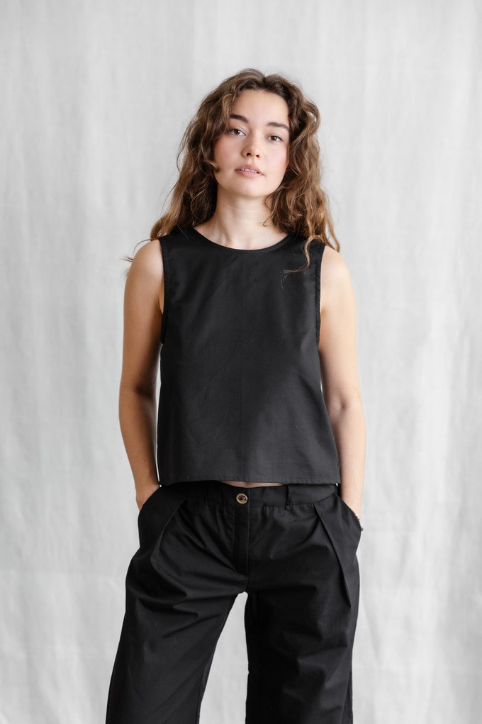 Bio-Baumwoll Top Osra Schwarz from Jyoti - Fair Works