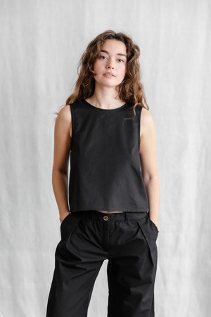 Bio-Baumwoll Top Osra Schwarz from Jyoti - Fair Works