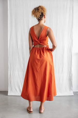 Bio-Baumwoll Kleid Khushi Terracotta from Jyoti - Fair Works