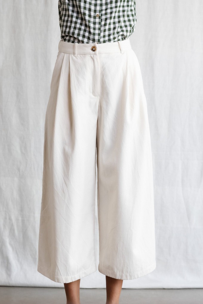 Bio-Baumwoll Culotte Awasi Ecru from Jyoti - Fair Works