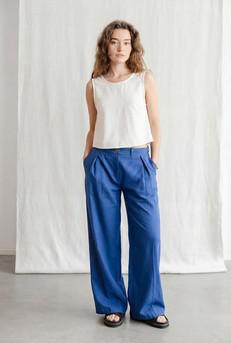 Bio-Baumwoll Hose Meghana Kobaltblau via Jyoti - Fair Works