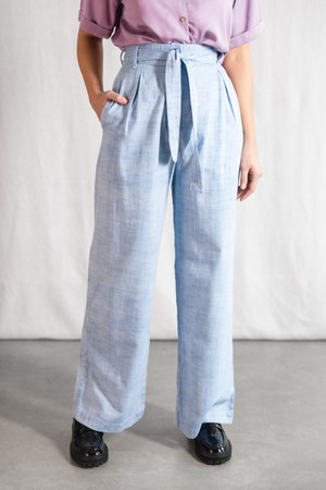 Baumwoll Highwaist Hose Hamina Hellblau from Jyoti - Fair Works