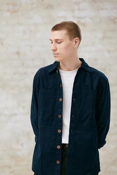 Bio-Baumwollcord Shacket Kalagi Nachtblau via Jyoti - Fair Works
