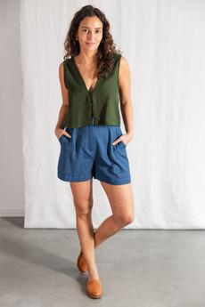 Bio-Baumwolldenim Shorts Kusuma Denim via Jyoti - Fair Works