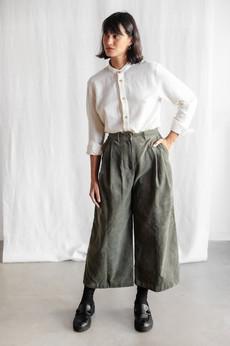 Bio-Baumwollcord Culotte Awa Pistazie via Jyoti - Fair Works