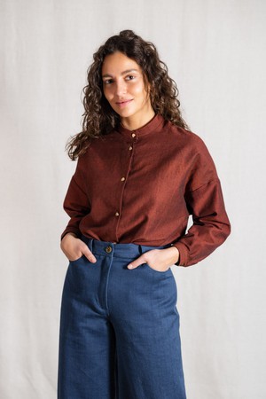 Bio-Baumwoll Bluse Hawali Rum-Rosine from Jyoti - Fair Works