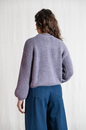 Baby-Alpaka Strickcardigan Betana Lila from Jyoti - Fair Works Baby-Alpaka Strickcardigan Betana Lila from Jyoti - Fair Works