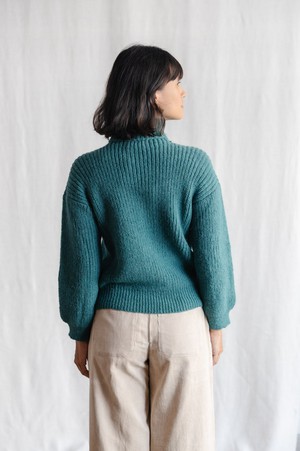 Baby-Alpaka Turtleneck Strickpullover Sabeti Ozean from Jyoti - Fair Works Baby-Alpaka Turtleneck Strickpullover Sabeti Ozean from Jyoti - Fair Works