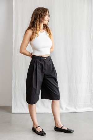 Bio-Baumwoll Bermudashorts Samud Schwarz from Jyoti - Fair Works