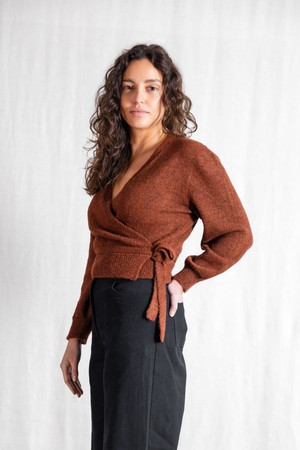 Baby-Alpaka Wickelcardigan Abancay Kastanie from Jyoti - Fair Works Baby-Alpaka Wickelcardigan Abancay Kastanie from Jyoti - Fair Works