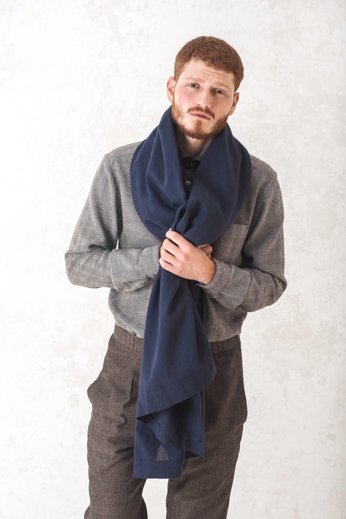 Baumwoll Schal Sanavi Nachtblau from Jyoti - Fair Works