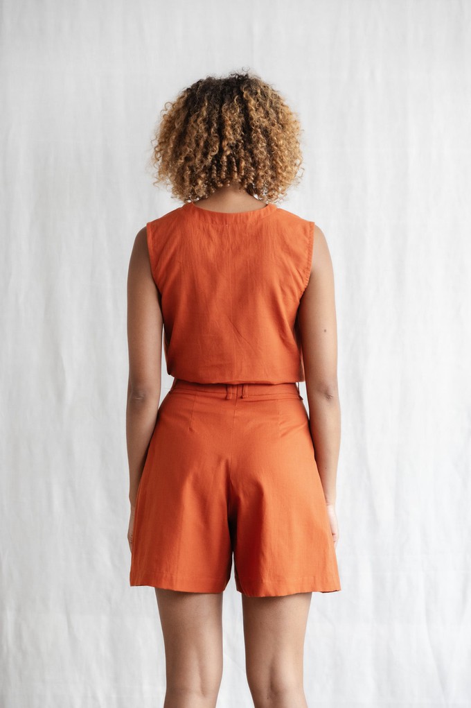 Bio-Baumwoll Shorts Kamalia Terracotta from Jyoti - Fair Works