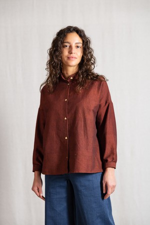 Bio-Baumwoll Bluse Hawali Rum-Rosine from Jyoti - Fair Works