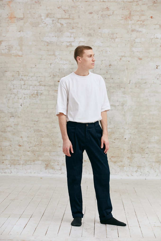 Bio-Baumwollcord Hose Sameer Nachtblau from Jyoti - Fair Works