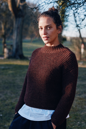 Baby-Alpaka Turtleneck Strickpullover Tacna Schokolade from Jyoti - Fair Works Baby-Alpaka Turtleneck Strickpullover Tacna Schokolade from Jyoti - Fair Works