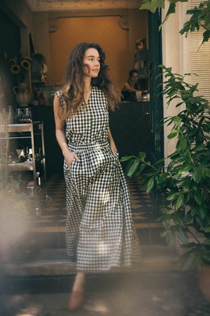 Baumwoll Maxirock Jharna Checks from Jyoti - Fair Works