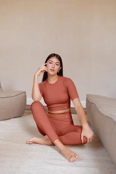 Short Sleeve Top | Terracotta via Kaly Ora